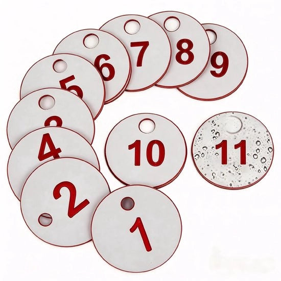 Etichette di identificazione - 50 pezzi - Materiale ABS - 4 mm di diametro - Per apicoltura/produzione di bestiame