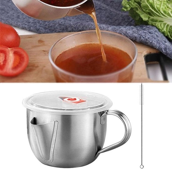 Ciotola in acciaio inossidabile - 1000 ml - Cucina salutare - Inclusa la coperchia