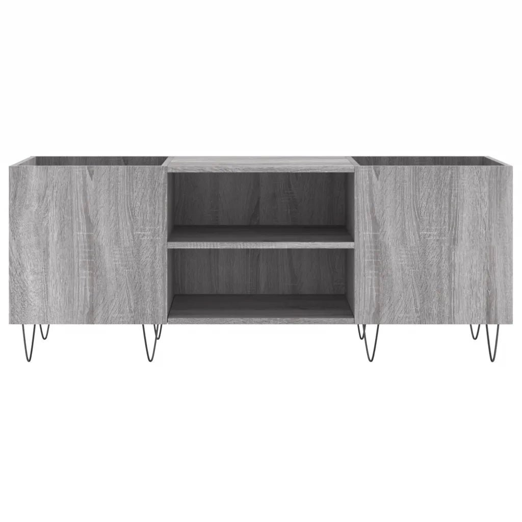 Mobile Porta Dischi Grigio Sonoma 121x38x48cm Legno Multistrato 831682