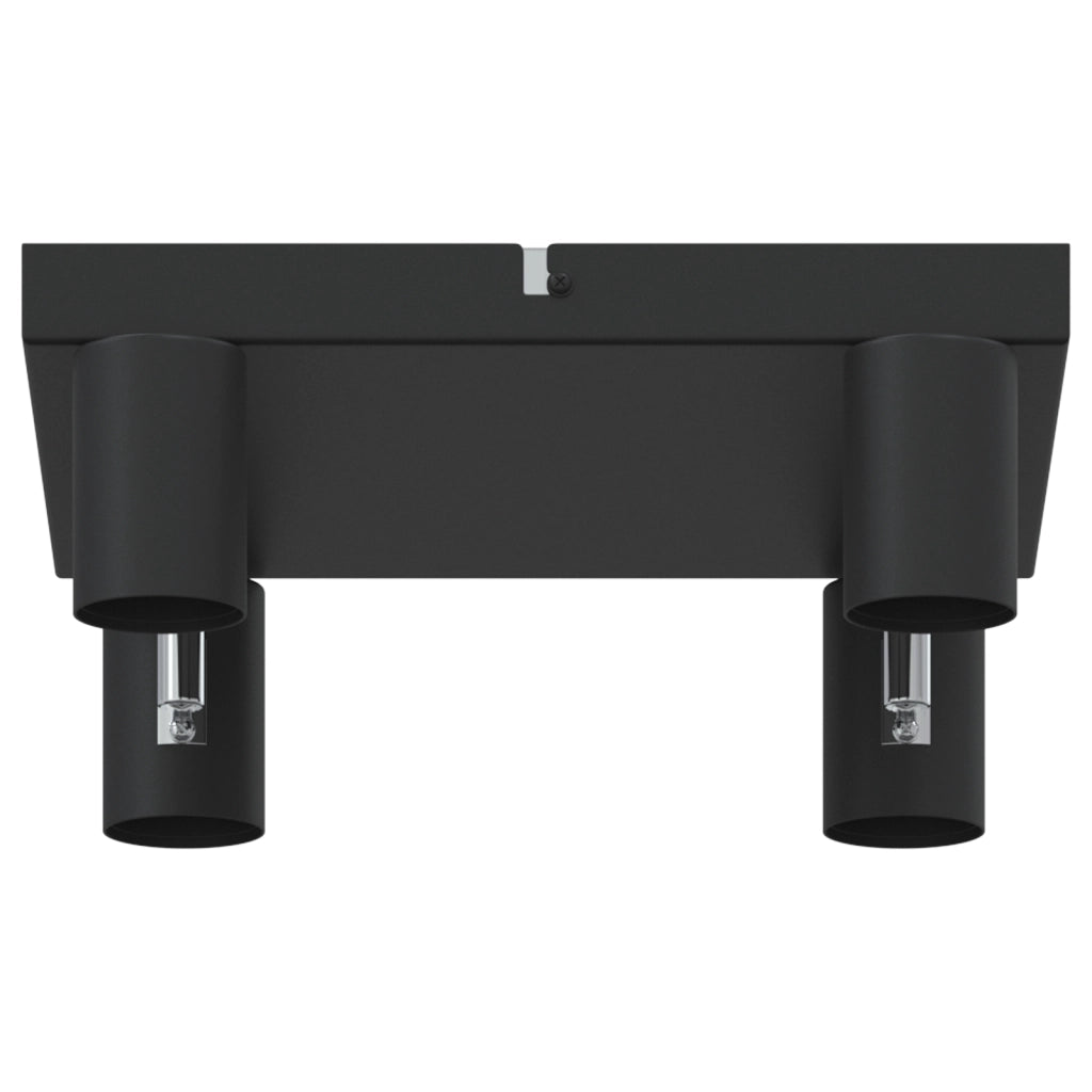 Faretto da soffitto 4 vie regolabili nero E27