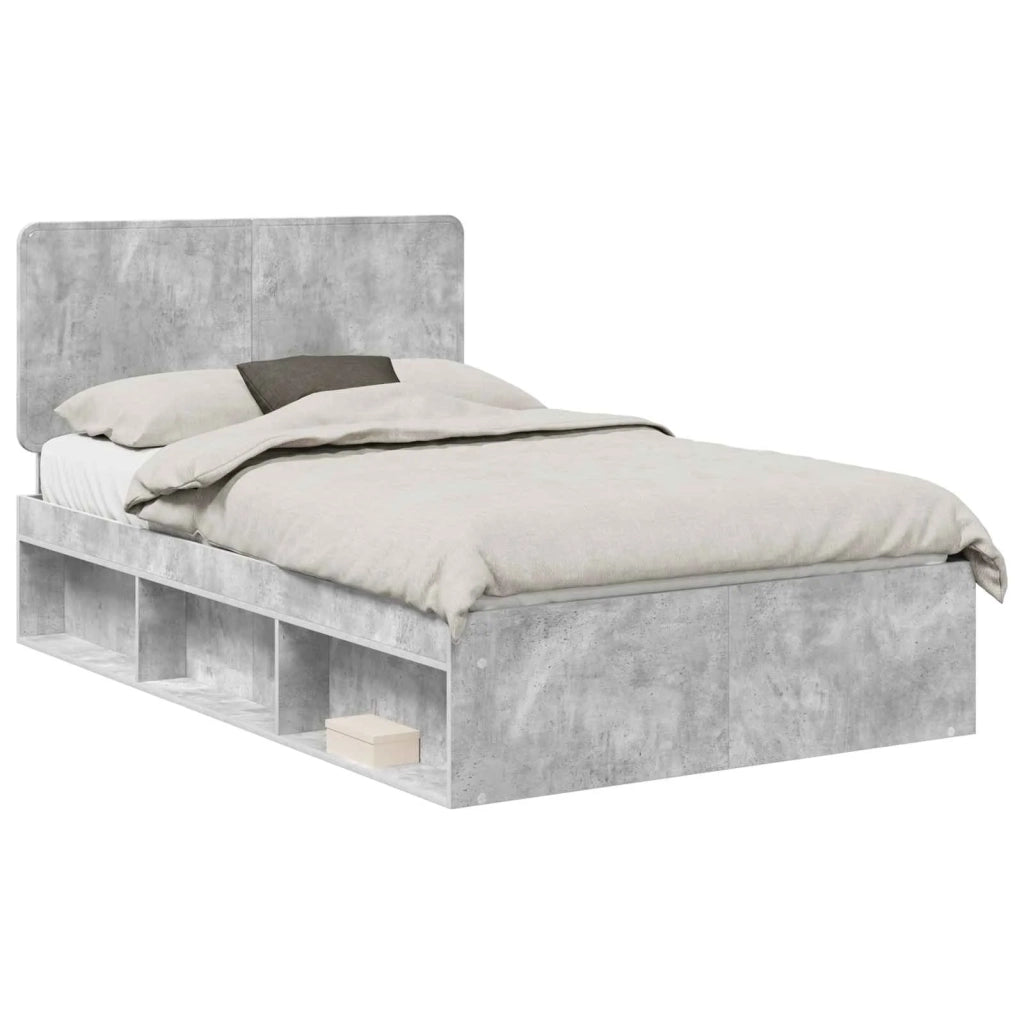 Struttura del letto Calcestruzzo 120 x 190 cm Pino massello