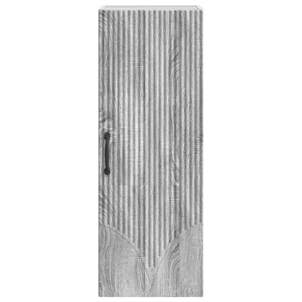 Mobiletto a muro Sonoma grigio 33 x 34,5 x 90 cm 898931