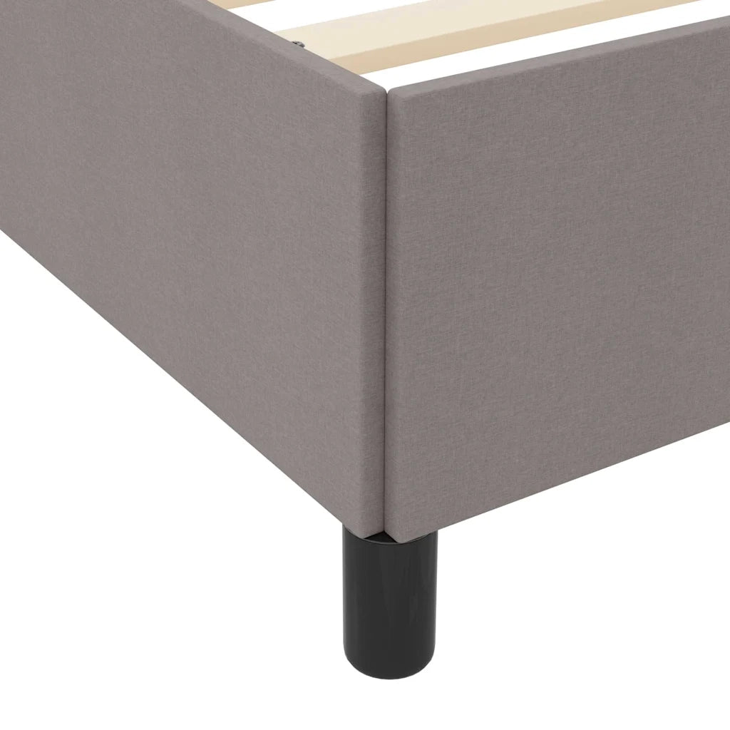 vidaXL Letto a molle Tortora e Nero 100 x 200 cm