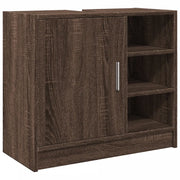 Mobiletto sottolavabo con ampio spazio contenitivo 63 x 29 x 55 cm legno composito rovere marrone 02_0049553