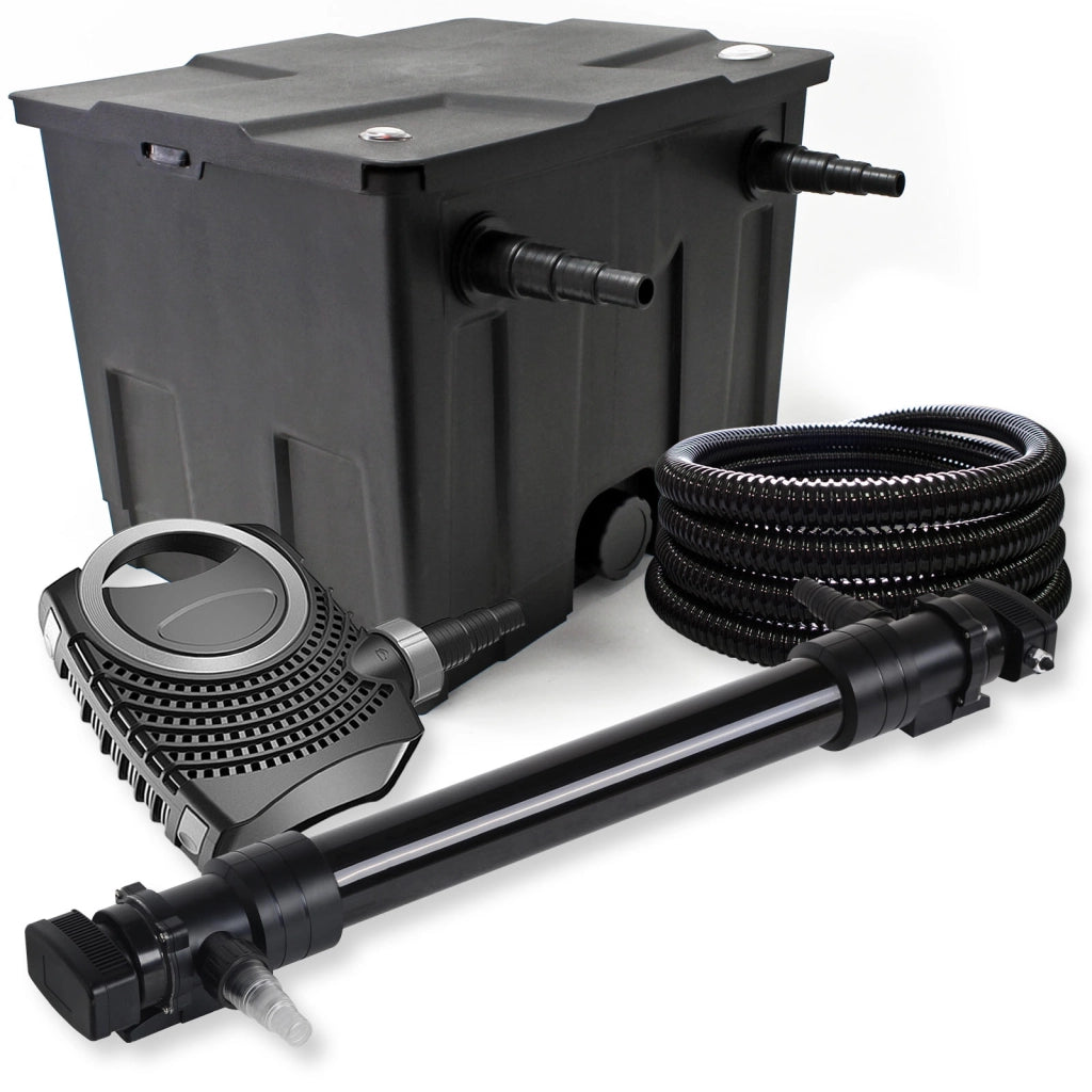 Set Filtro laghetto a 1 camera 12000l Chiarificatore UVC 72W 6ª serie Pompa NEO10000 80W Tubo