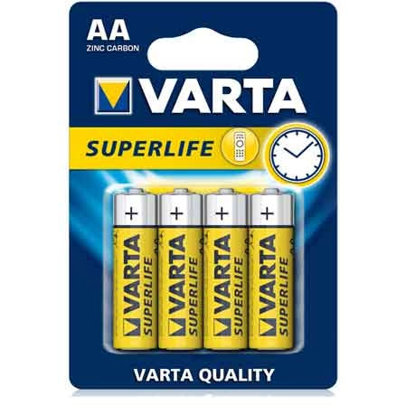 PILE 'SUPERLIFE' STILO Blister 4 Pezzi - 12 confezioni- VARTA