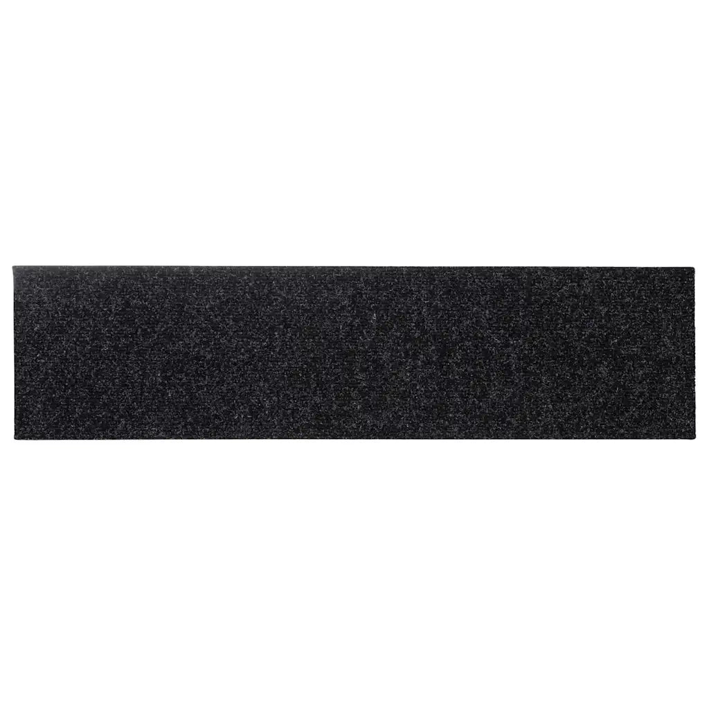 Tappetini per scale autoadesivi 30 pz 76x20 cm neri rettangolari 3365723