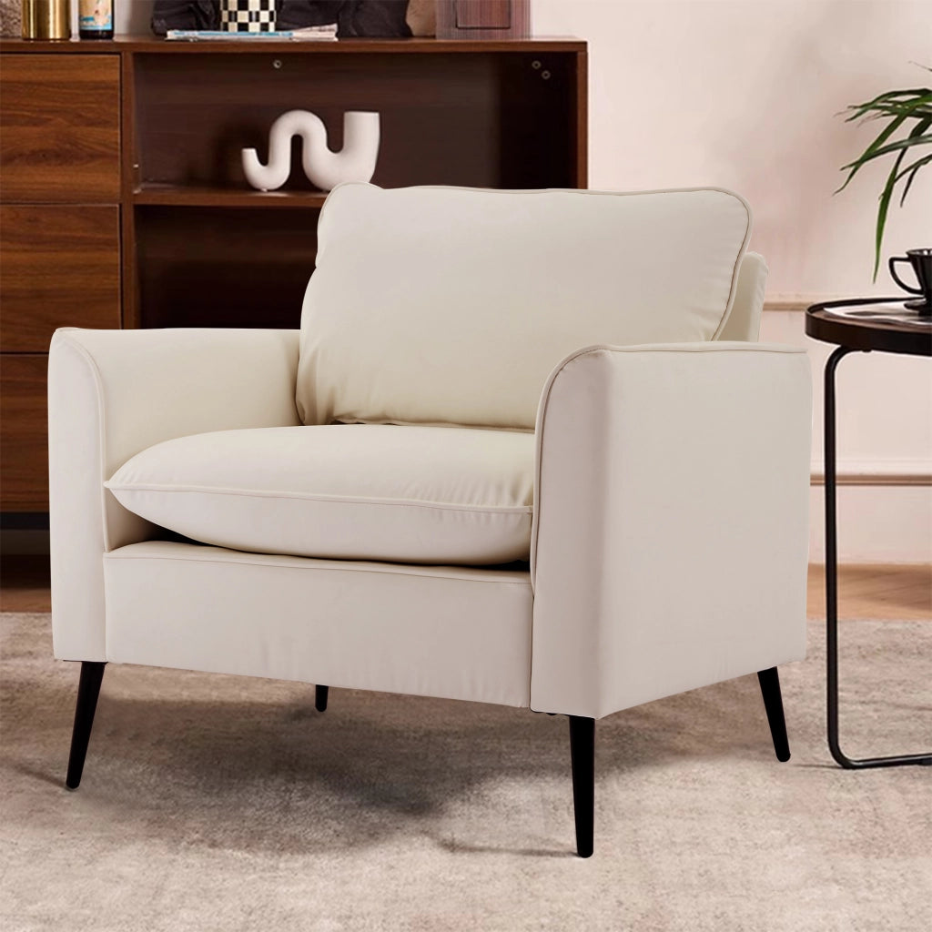 POLTRONA Relax 65x58x35 cm in ecopelle Bianca