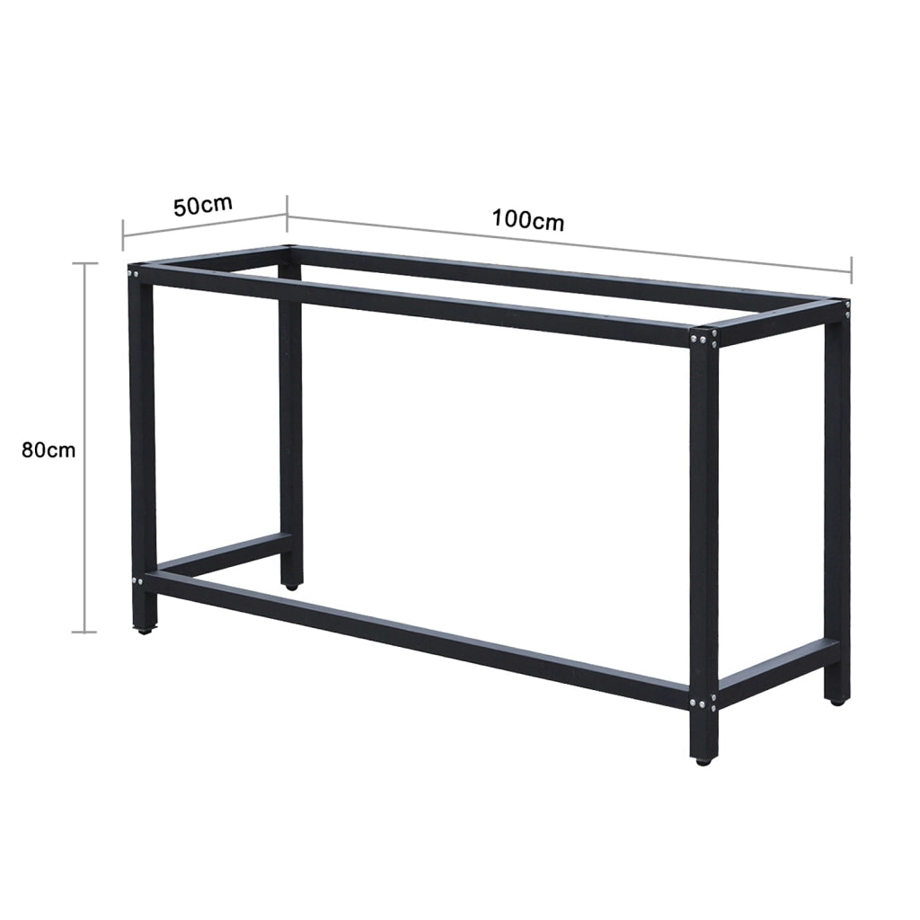 Telaio per banco da lavoro in acciaio, gambe per banco da lavoro, telaio per tavolo 50 x 100 x 80 cm
