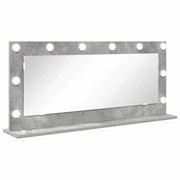 Specchio da Vanit¨¤ Rettangolare Grigio cemento 100 x 45 x 18 cm