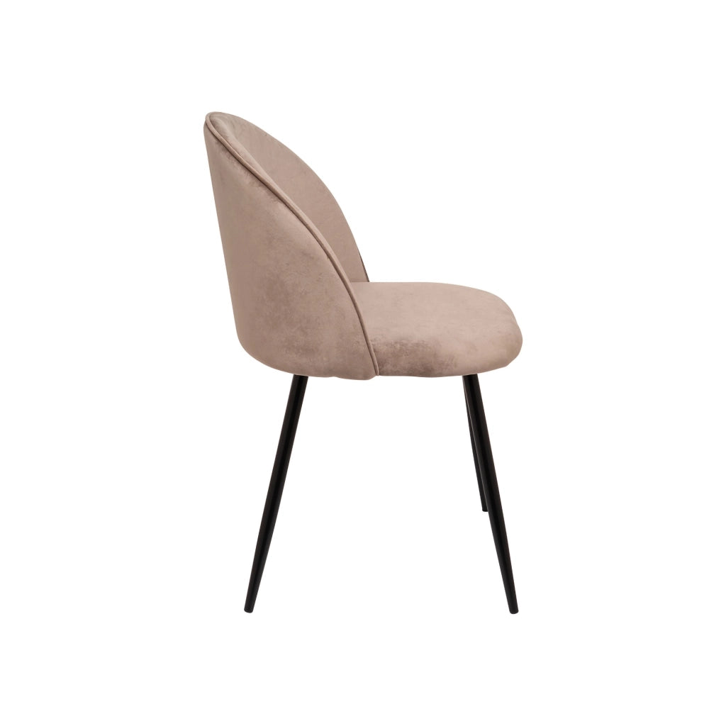 Sedia Achito, Poltrona rivestita in velluto, Sedia da pranzo imbottita, Seduta per riunioni, 51x54h82 cm, Grigio