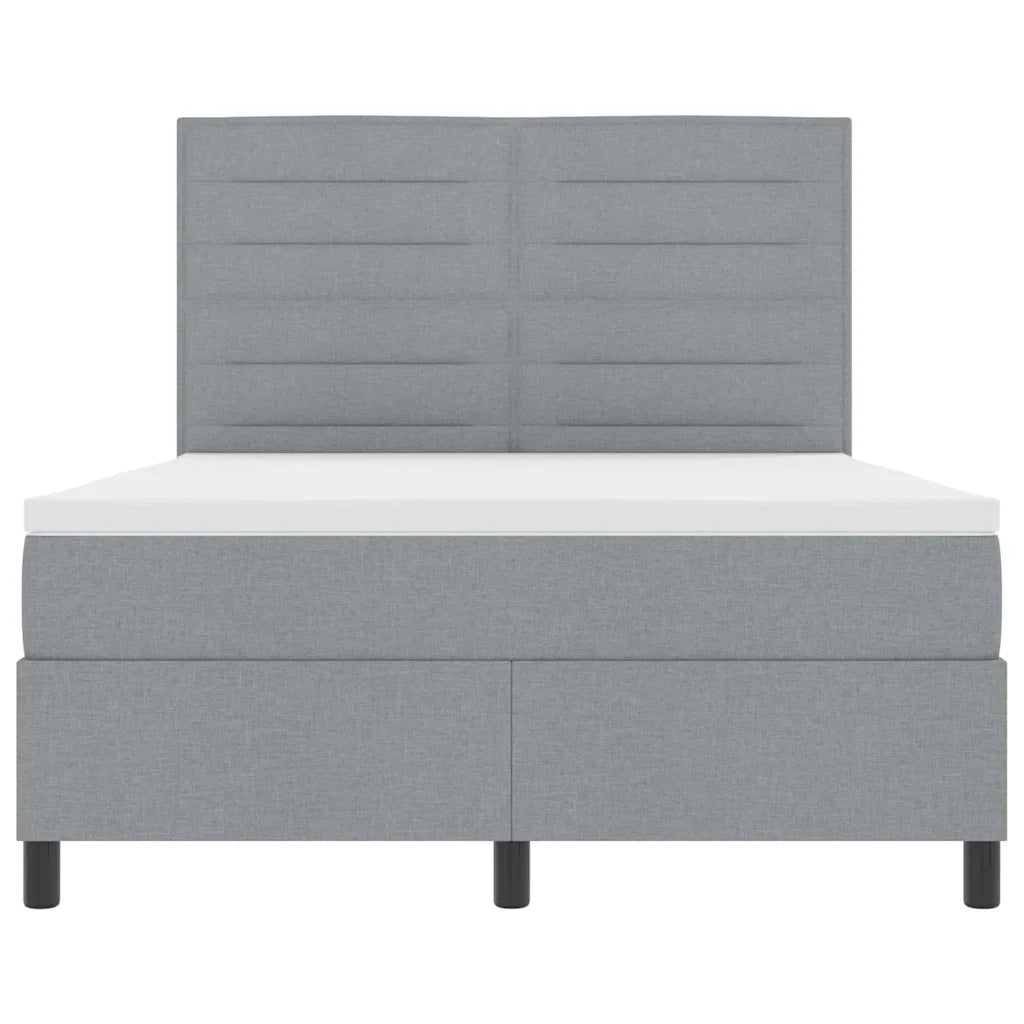 Letto a molle con materasso Grigio chiaro 160 x 200 cm Tessuto 3339322