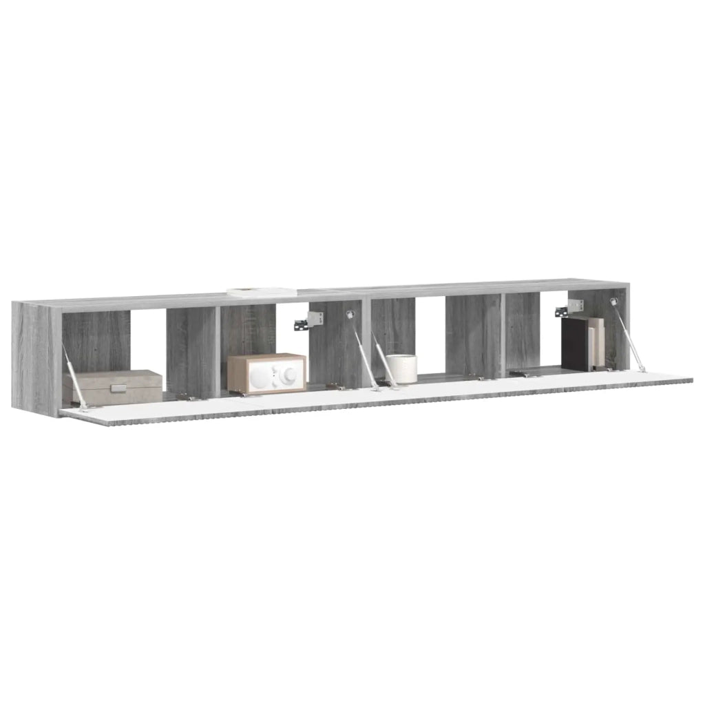 Mobile TV da parete 2 pcs Grigio Sonoma 98 x 31 x 29,5 cm 892242