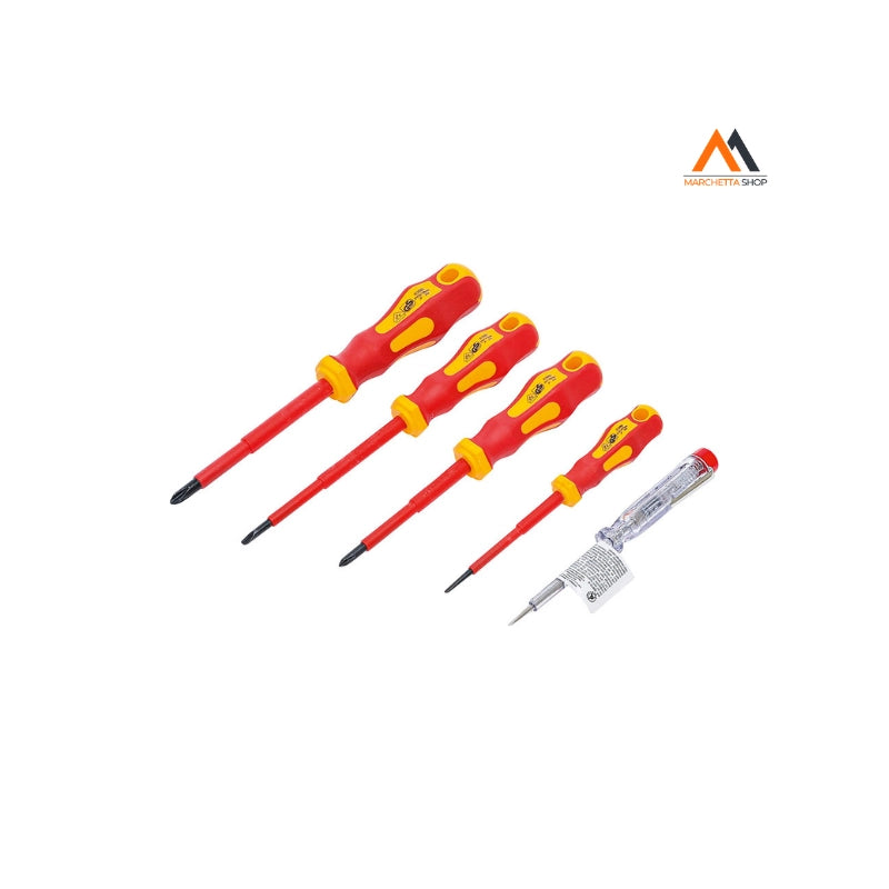 SET 5 PEZZI CACCIAVITI ISOLATI VDE