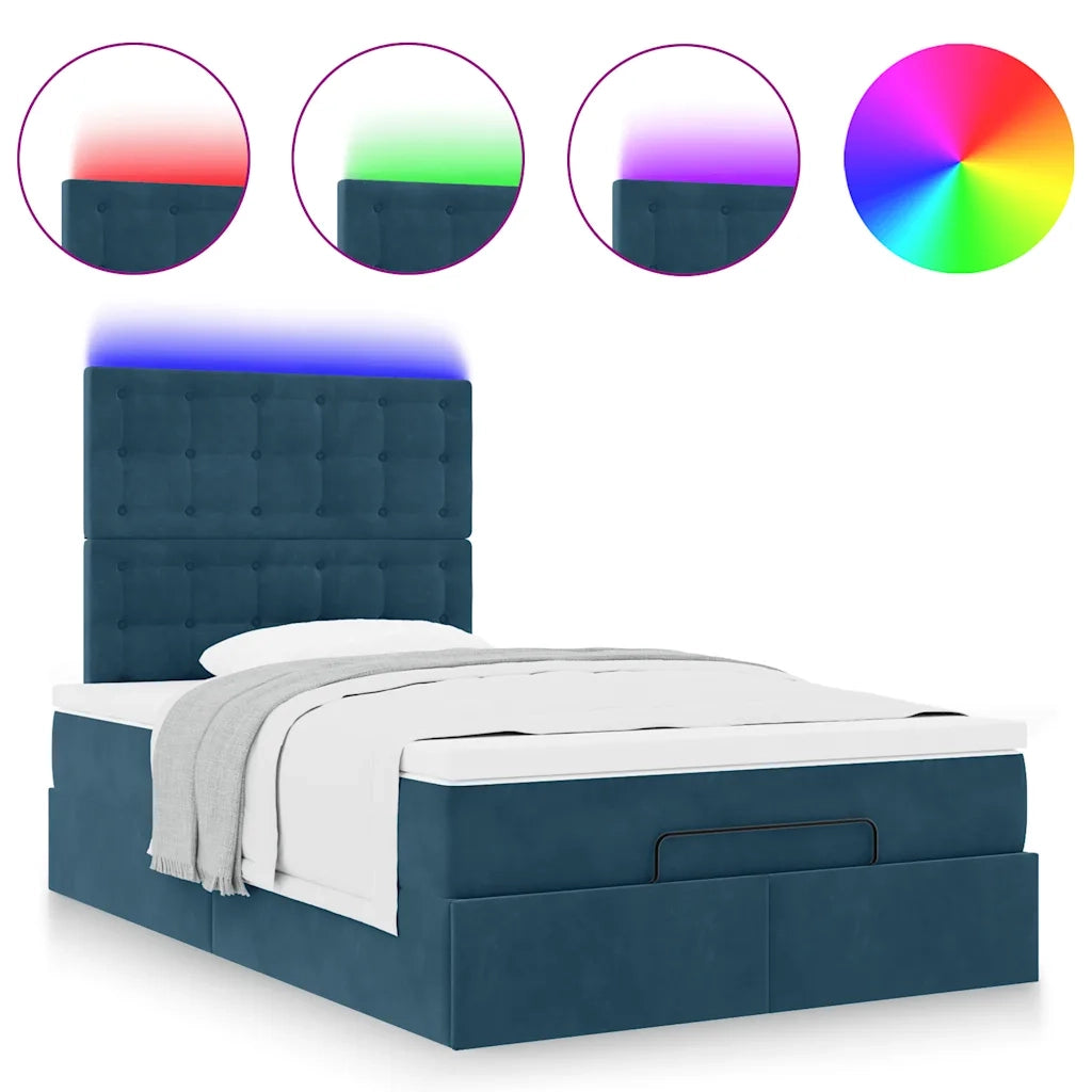 Struttura Letto Pouf con Materassi 120x190 cm Velluto 3314454