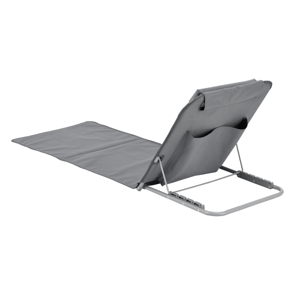 Set di 2 materassini da spiaggia reclinabili grigio scuro 03_0009658