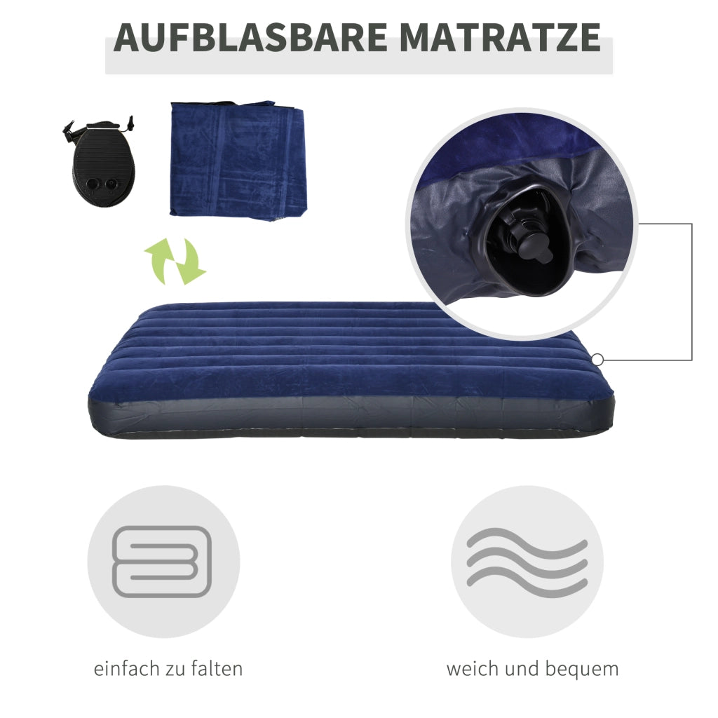 LETTO da campeggio Set da 2 persone 103 x 27 x 36 cm verde con materasso gonfiabile incluso