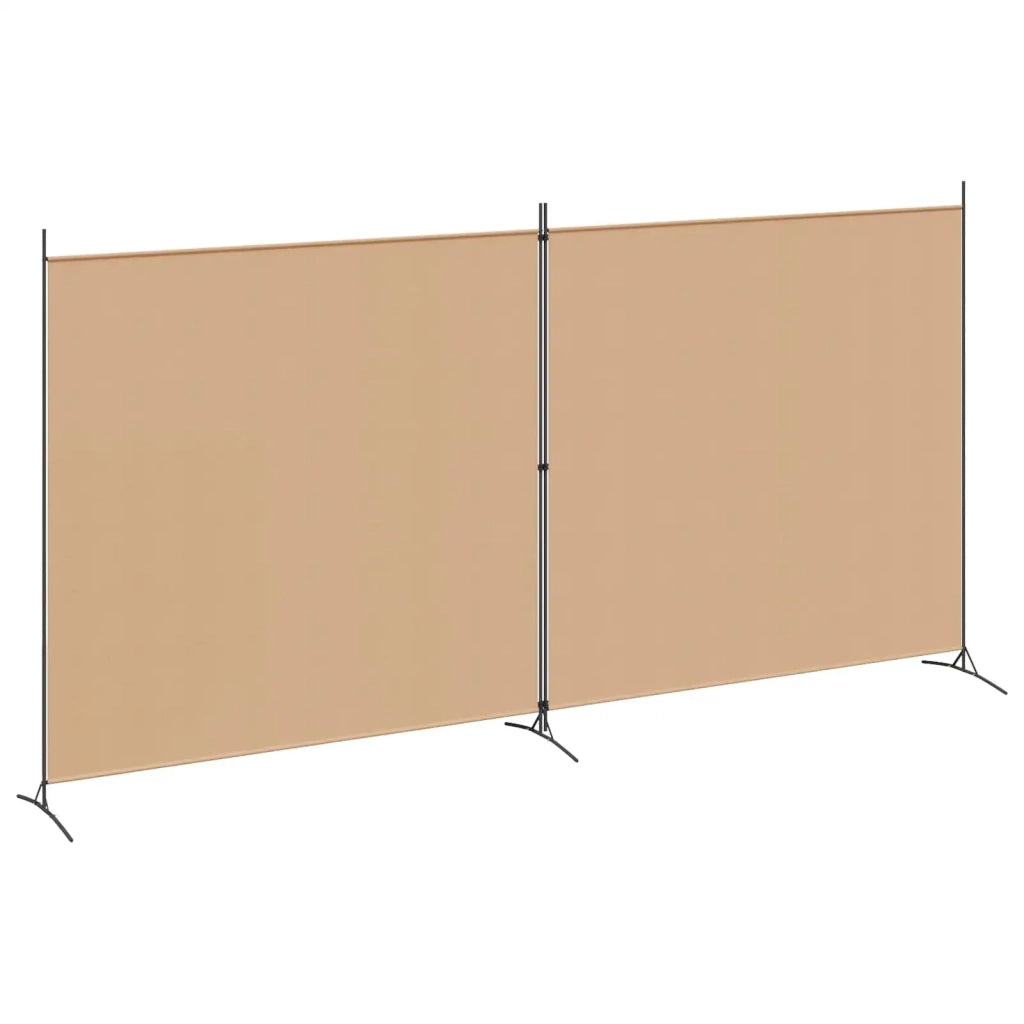 Divider Stanza a 2 Pannelli Beige 348 x 180 cm Tessuto 42039231
