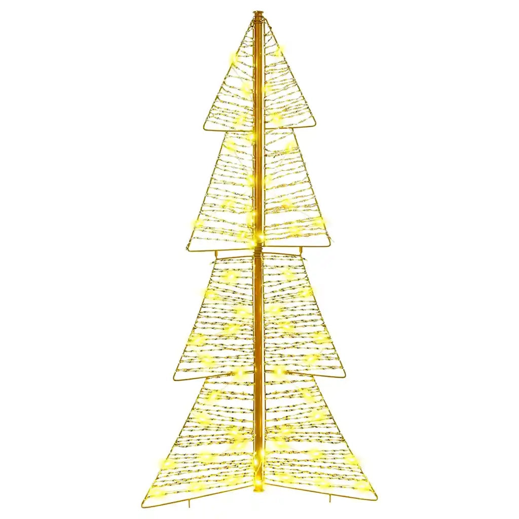 Albero di Natale | Decorazioni natalizie con 100 LED Bianco caldo 120 cm PET