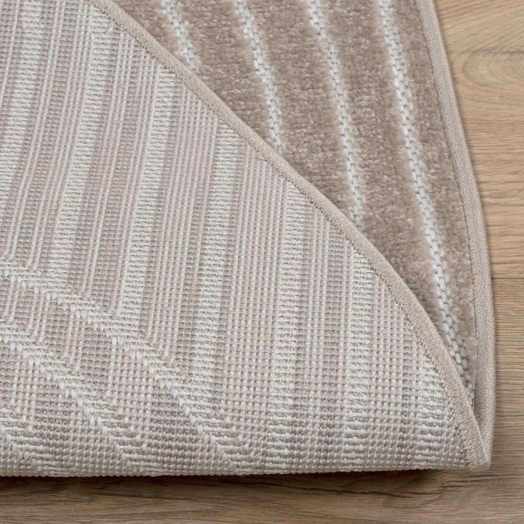 Tappeti per area Rotondo PALMERAS Beige Ø 160 CM Poliestere
