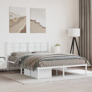 Giroletto con Testiera Metallo Bianco 150x200 cmcod mxl 134700