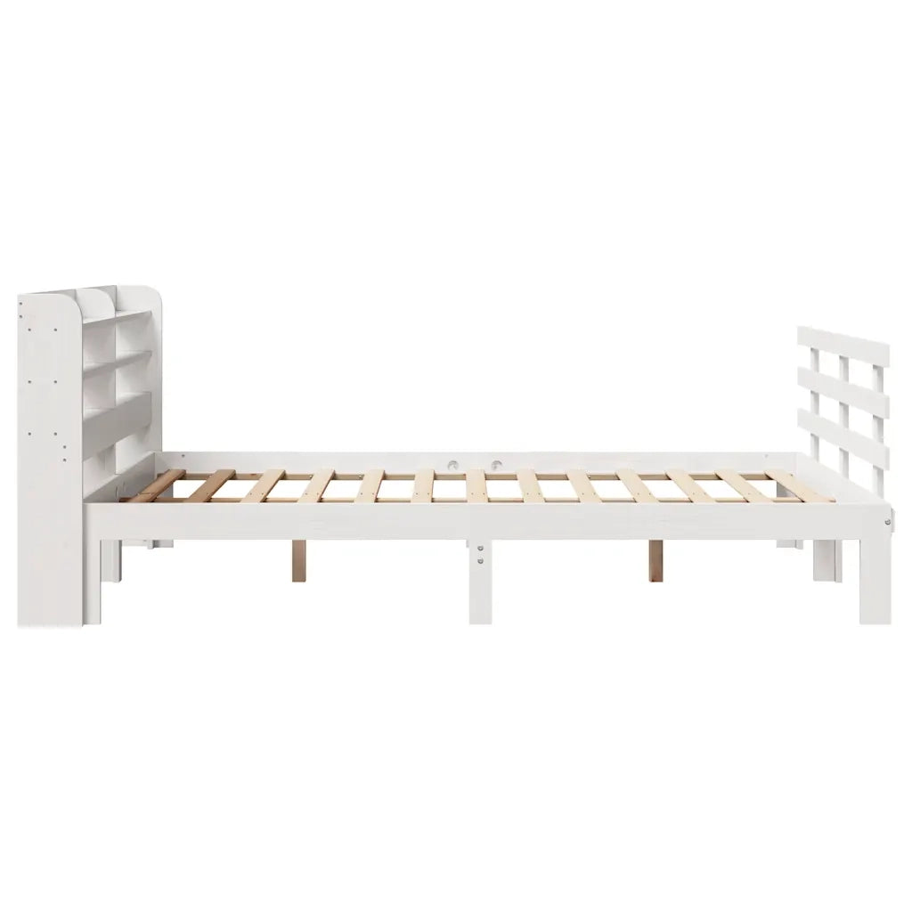 Giroletto con Testiera senza Materasso-Struttura Letto Bianco 160x200 cm 117637