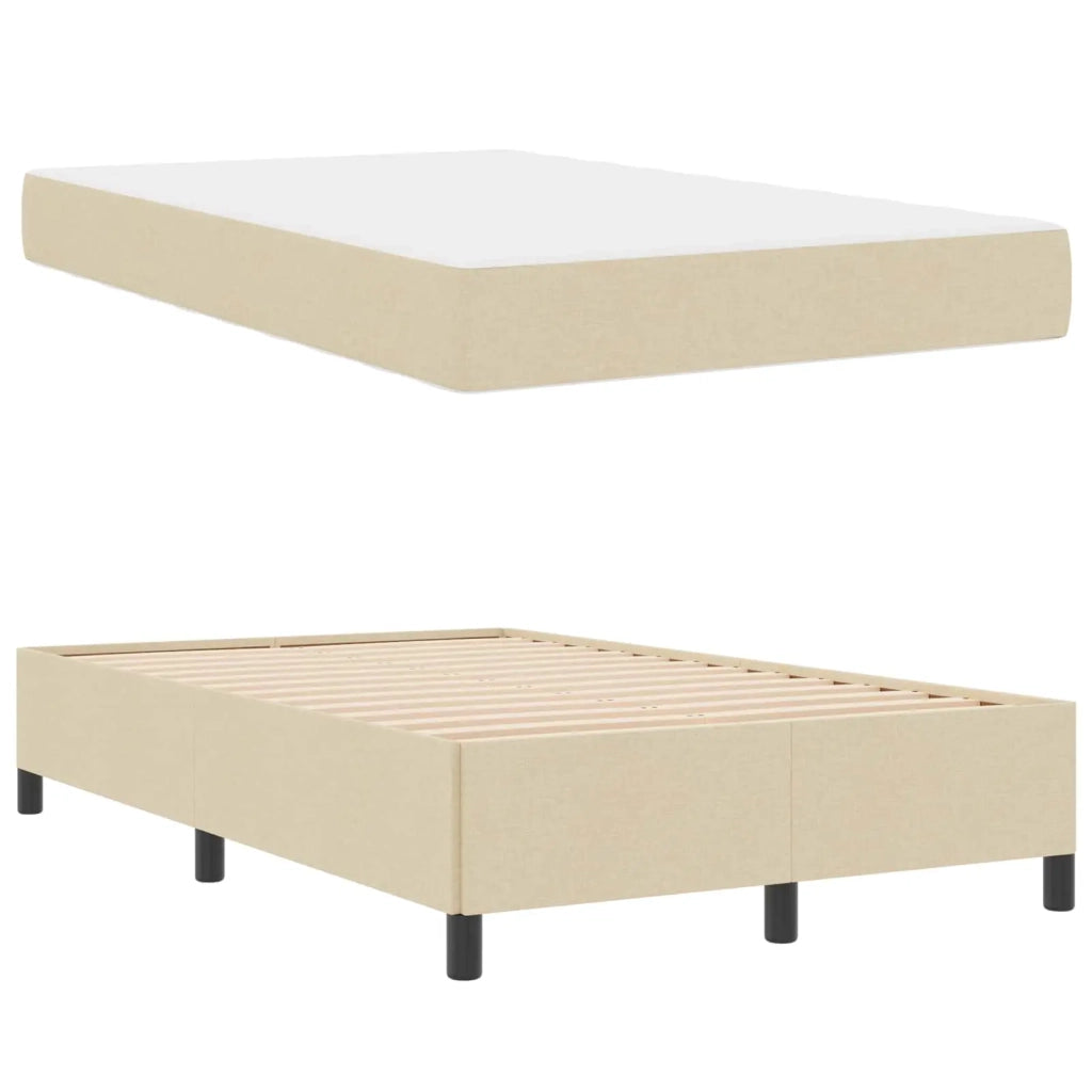 Letto a molle Crema 120 x 200 cm Tessuto 3398855