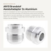 Adattatore di alimentazione per carburante - 2x Set di connessioni in alluminio - Duraturo e impermeabile - Formato compatto - Adatto per serbatoi di carburante - Piccolo...