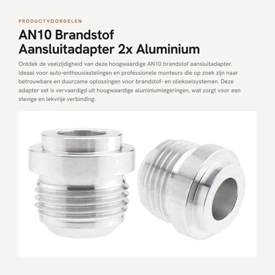 Adattatore di alimentazione per carburante - 2x Set di connessioni in alluminio - Duraturo e impermeabile - Formato compatto - Adatto per serbatoi di carburante - Piccolo...
