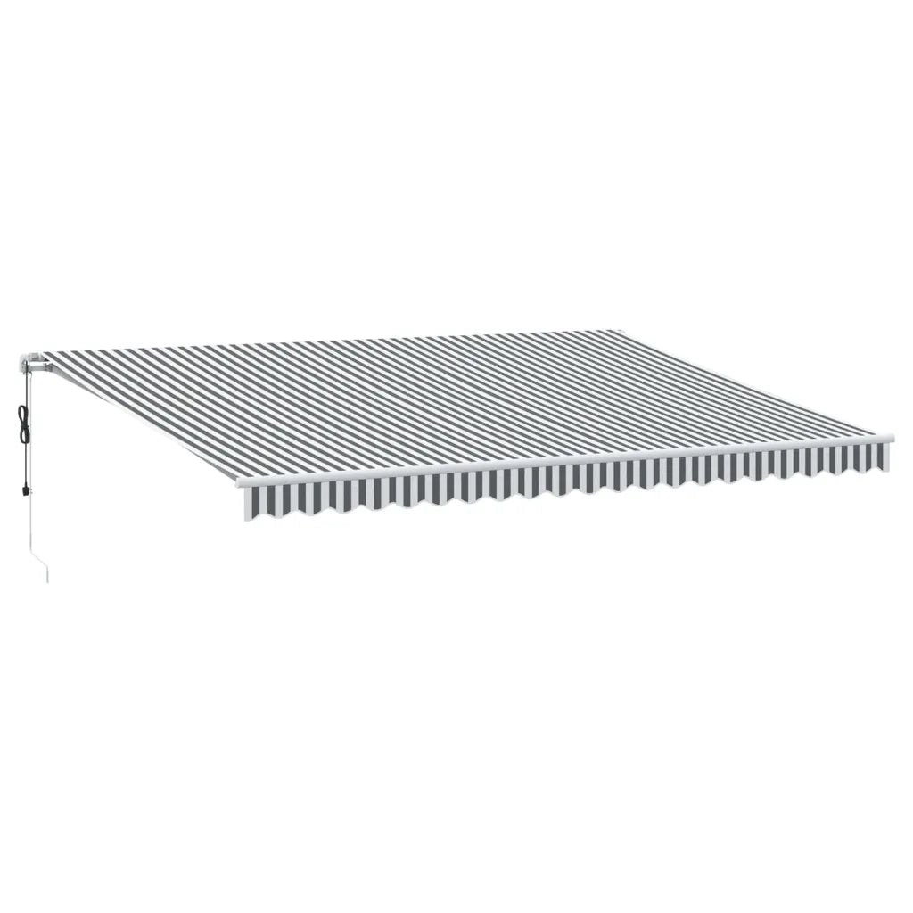 vidaXL Tenda Retrattile Automatica LED Antracite e Bianco 500x350 cm