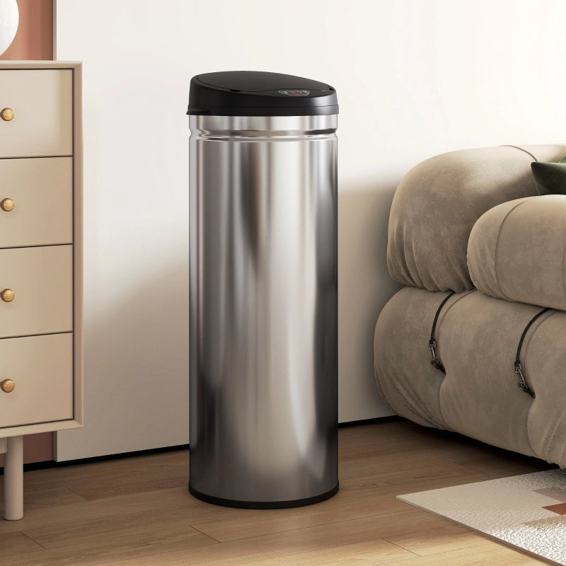 PATTUMIERA Sensor 50 L in acciaio inox Argento con chiusura soft-close