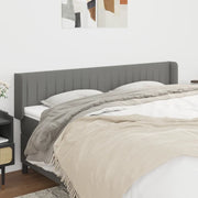 Testiera ad Orecchio-Testata con Orecchie Grigio Scuro 203x16x78/88 cm in Tessuto 149791