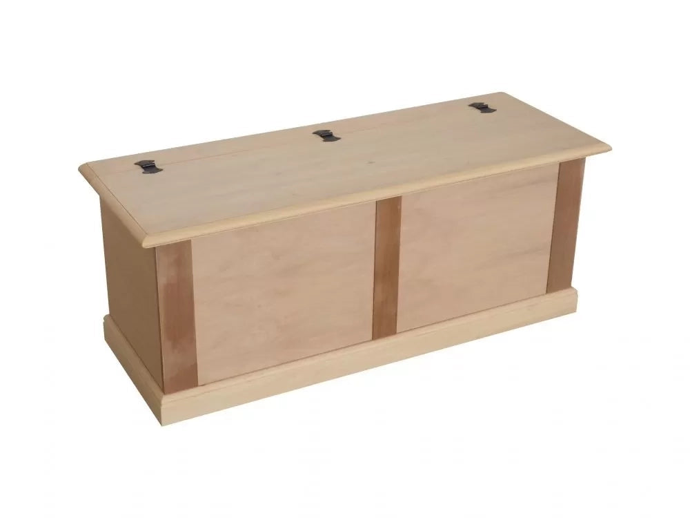Cassapanca arte povera in legno grezza l.120 p.42 h.50 - Mobili 2G