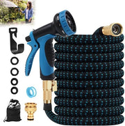 Serpentino Flexibile per Giardino da 225m con 10 Funzionalità Blu con Core di Latice a 3 Fasi