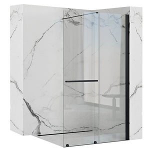 Parete Doccia Rea Cortis Black 120