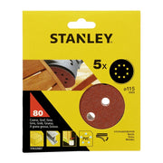 PIRANHA STANLEY STA32007 (X32007) 5 DISCHI VEL. ROT ORB 115 GR.80- STANLEY- 1,0 confezione