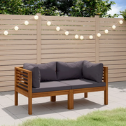 Divano da Giardino 2 Posti con Cuscino-Sofa da Giardino-Divano da esterno Legno Massello di Acacia