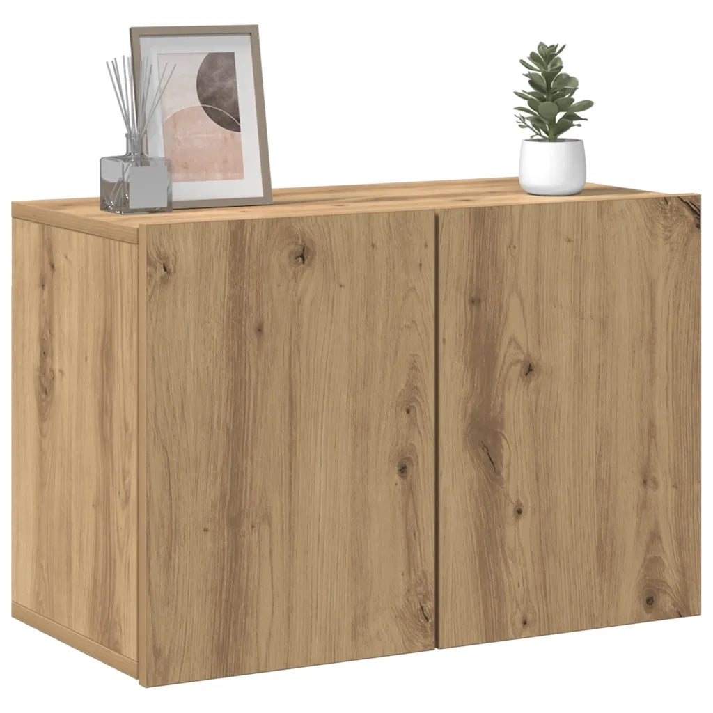 Mobile TV a Parete Rovere Artigianale 60x30x41 cm 857664