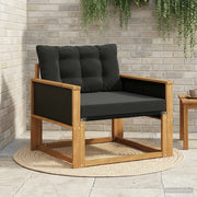 Set di divani da esterno-Sofa da giardino Legno di Acacia Massello e Textilene 536731