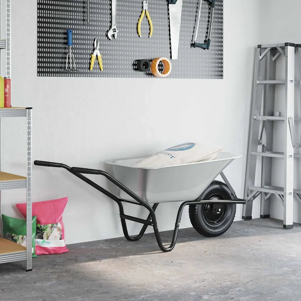 Carriole Argento e Nero 141 x 60 x 57 cm Acciaio CFW3896250