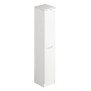 Scarpiera bianco in legno con un’anta e 6 ripiani cm h180x36x38