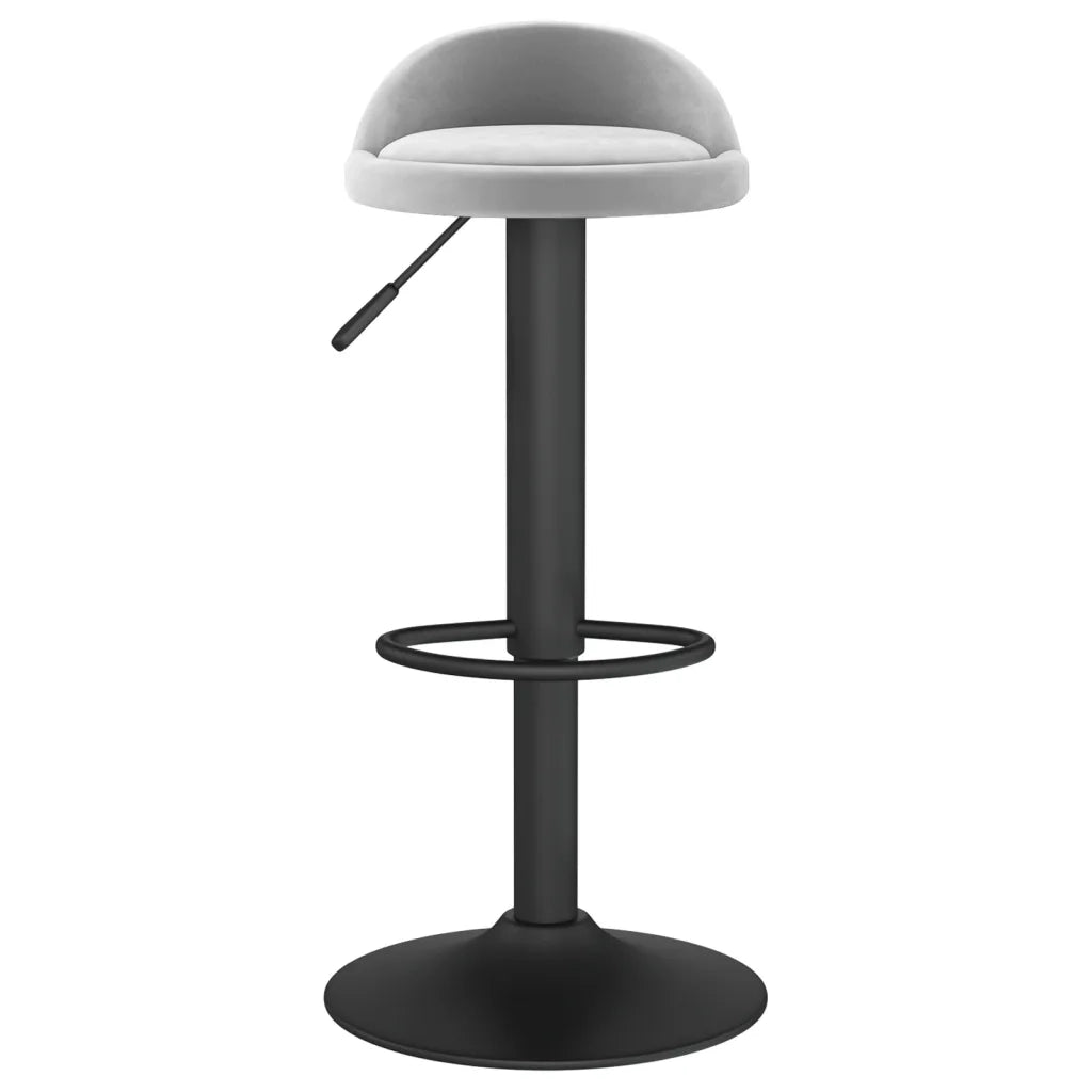 Sgabello da Bar Grigio Chiaro in Velluto cod mxl 57295