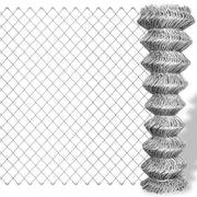 Recinzione in Rete in Acciaio Zincato 15x1,25 m Argento 141487