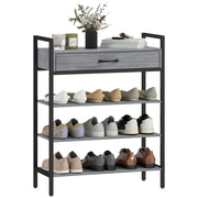 Scarpiera 4 Ripiani ¨C Zephmum ¨C Grigio Metallo 9 Paia