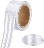 Tappetino Riflettente Autoadesivo - 10 m x 5 cm - Riflettente e Idrorepellente - Striscia di Sicurezza con Alta Visibilità - Adatto per Auto/Moto/Felce - Striscia Riflettente