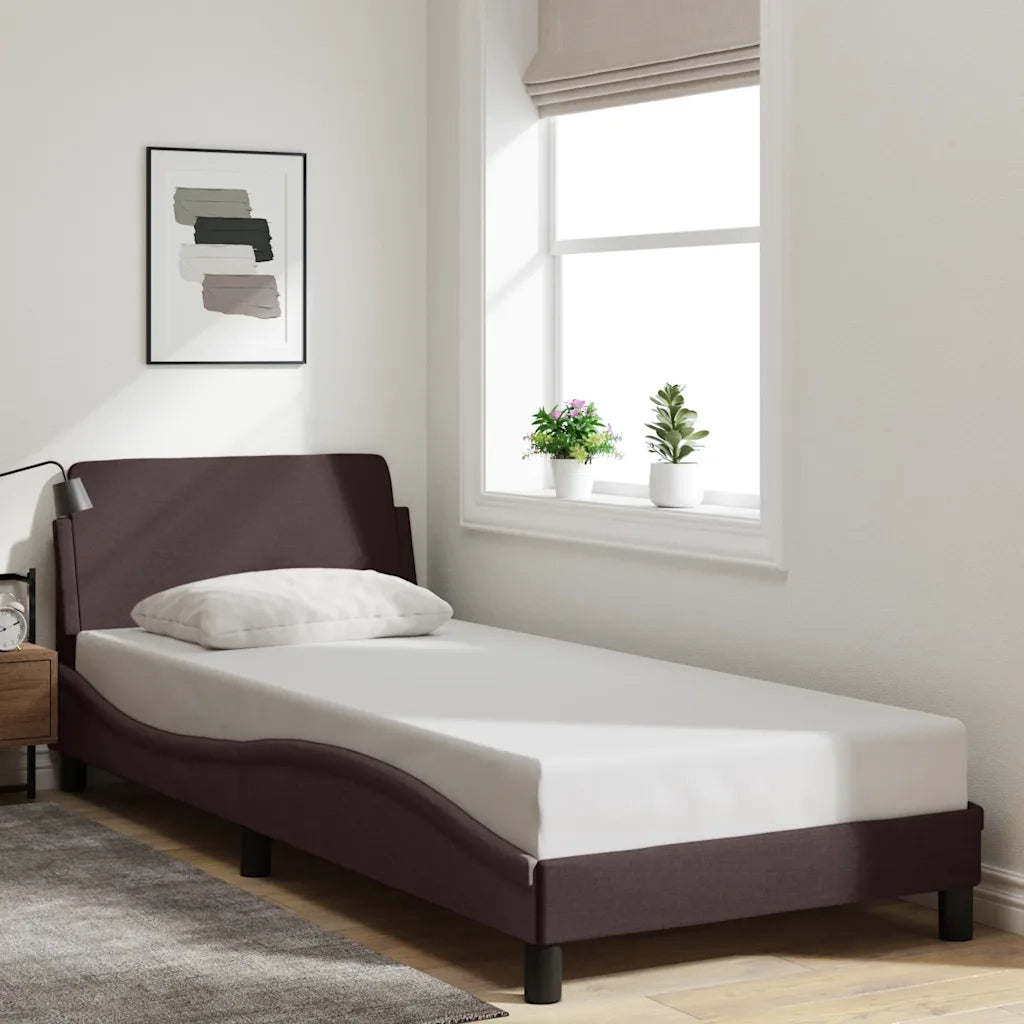 Giroletto con Testiera Marrone Scuro 80x200 cm in Tessutocod mxl 112235