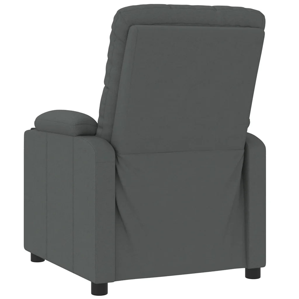 Poltrona | Sedia Relax Reclinabile in Tessuto Grigio Scuro