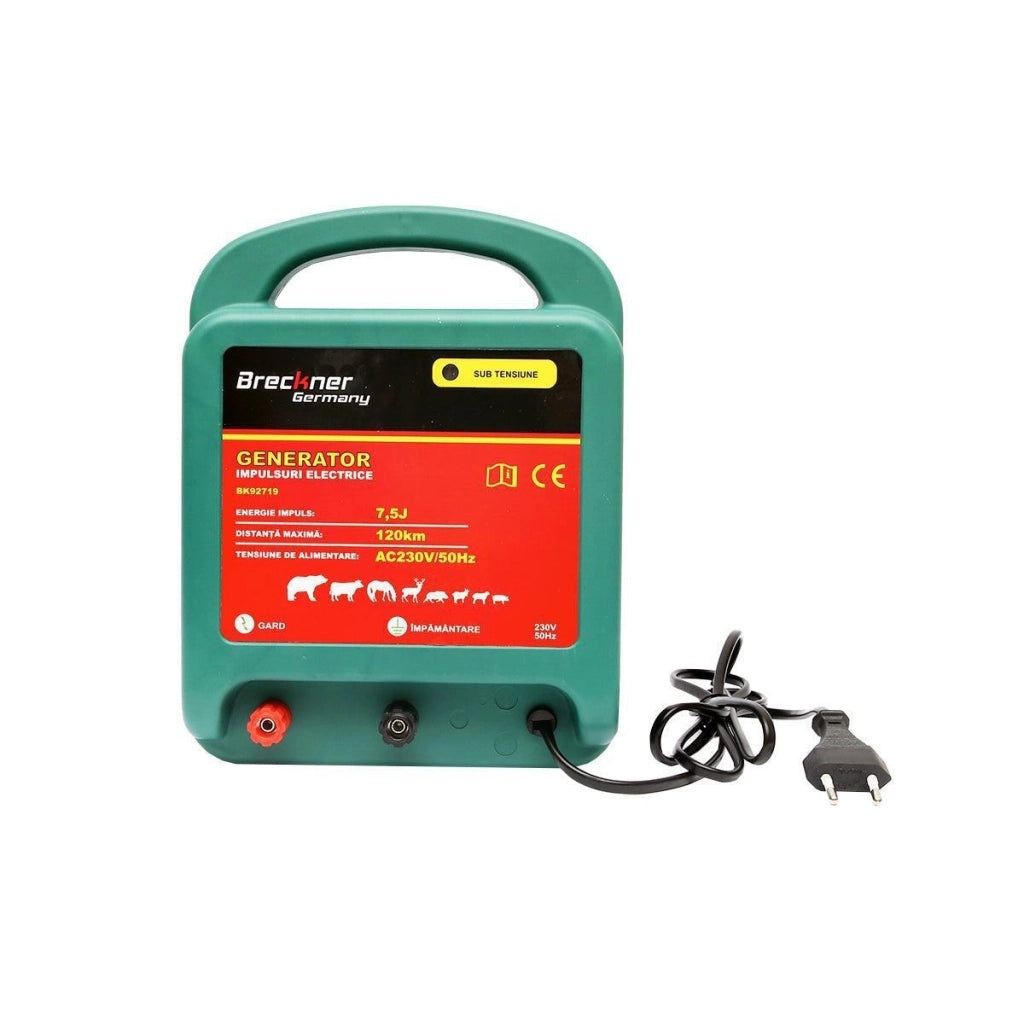 Elettrificatore per recinto elettrico 230V/50Hz 7.5 Joule 120km Recinti Elettrici BRECKNER GERMANY