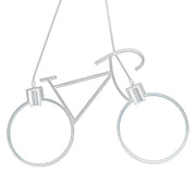 Trade Shop - Lampadario A Sospensione E27 Da Soffitto A Forma Di Bicicletta Lampada Bici A10 - Bianco
