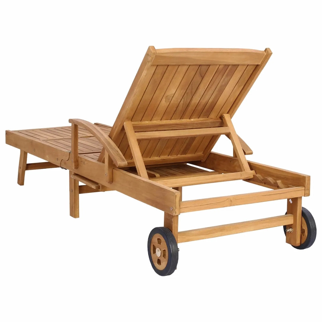 Lettino da sole 1-persona Marrone Legno di teak solido